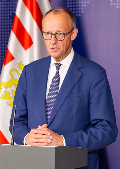 Friedrich Merz at a lectern (Photo)